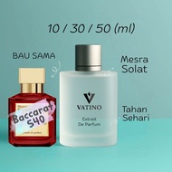 (UNISEX) NON-ALCOHOL😍BACARAT 540 Perfume Tahan Premium Fragrance Extrait Eau de parfum EDP by VATINO