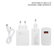 Xiaomi 33W Fast Charging Charger Xiaomi 33 Watt Turbo Charge Mobile Phone Type C Cable Charger