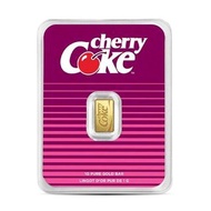 coca cola cherry coke 可口可樂櫻桃味40週年9999類精鑄金條1克