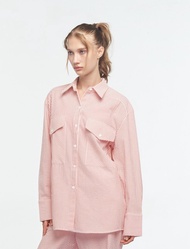 The SRT X9 Seersucker Shirt (TBL145) 3 Colors - เสื้อเชิ้ตแขนยาวโอเวอร์ไซส์ ผ้า Seersucker สีพาสเทล
