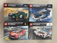 LEGO  樂高 Speed 絕版 75887 Porsche 919 Hybrid, 75886 Ferrari 488 GT3, 75885 Ford Fiesta M-Sport, 75884 Ford Mustang Fastback 合售