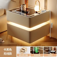 Smart Bedside Table|E0Eco-friendly pine wood model|Luxury-Inspired Internet Celebrity Style2025New