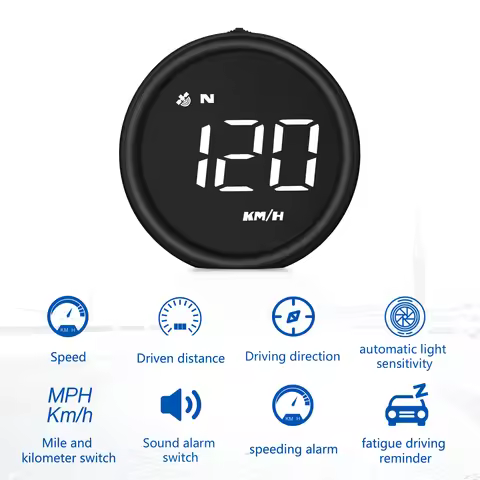 G1 GPS Speedmeter with Single Distance Driving Direction B1 OBD Head Up Display Water Temperature Vo
