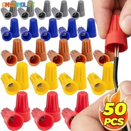 50Pcs Universal Electrical Cable Crimp Cap - Insulated Heat-resistant Spiral Joint - Wire Connection
