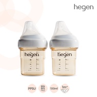 Hegen Tea-Colored Milk Bottle 5oz/150ml Pack Of 2 Pieces-1 Slow Flow Breast Nipple 0-3m According To