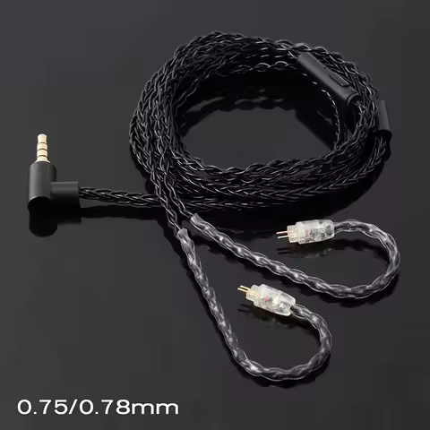 JCALLY JC08S 8 Shares QDC 2Pin 0.78mm MMCX Earphone Upgrade Cable with Mic for KZ EDX Pro ZSN PRO X 