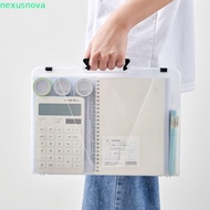 NEXUSNOVA A4 File Box, Transparent Durable a5 Organize The Box, Document Case Folder Simple Portable