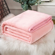 Flannel Pure Color Air Conditioning Single Double Velvet Bed Sheet Office Lunch Break Cover Blanket Coral Fleece Sofa Cover Small Blanket