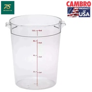 CAMBRO Heat-Resistant Food Storage Box Polycarbonate Round Shape 8 Quarts (7.6 Liters) CAM1-RFSCW8