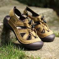 Leather Hiking Sandal British Men Slipper Shoes Gladiator Beach