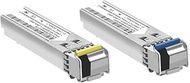 2 Pack 1.25Gbps Single-Mode LC Module SFP Bi-Directional Transceiver, 20km Reach,1310nm TX / 1550nm 