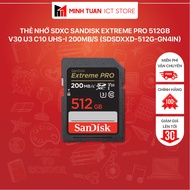 Sandisk Extreme Pro 512GB SDXC Memory Card V30 U3 C10 UHS-I 200MB/s (SDSDSDXXD-512G-GN4IN)