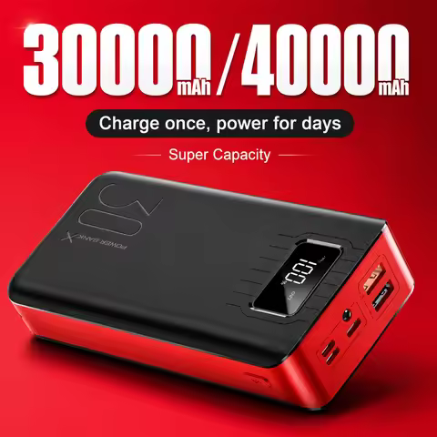 50000mAh PowerBank External Battery PoverBank 2 USB LED 50000mAh Type-c PortableCharger Power Bank F