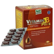 Vitamin 3B Plus Vshine, B vitamin supplement, supports health maintenance and recovery, Box of 80 ta