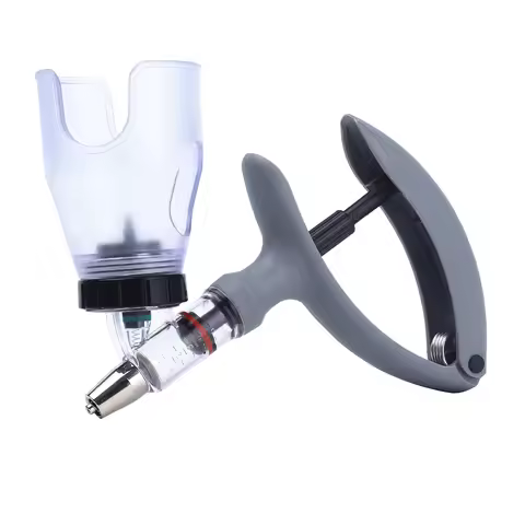 2/5ml Poultry Automatic Syringe With Vaccine Bottle Veterinary Continuous Injector Adjustable Inject