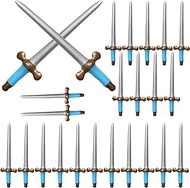 24 PCS Inflatable Swords, 23.6 x 6.7 in Inflatable Sword for Little Ones, Silver Body, Blue and Copp