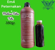 Repack MOLASE 350 Gram &amp; EM4 Peternakan 1L Untuk Menambah Nafsu Makan Hewan 2 Kali Lipat