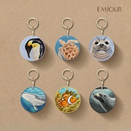 EMJOUR Double-Sided Embroidered Charm-Ocean Series (Lazy People Order Area)