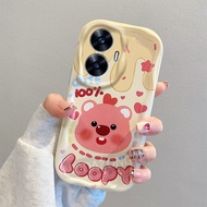 เคส C55ซิลิโคนนิ่มคลื่นน้ำหรูหราสำหรับ Realme ขอบที่มีสีสันการ์ตูน RMX3710กันกระแทกเคสโทรศัพท์