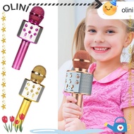 OLINI Wireless Karaoke Microphone, Portable USB Charging Voice Changing Microphone, Durable Reverb S