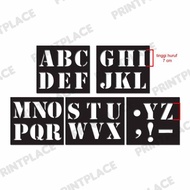 STENCIL MAL CETAKAN CAT SEMPROT ANGKA DAN HURUF