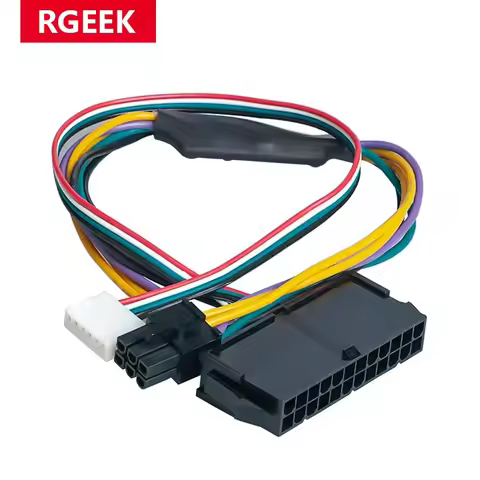 RGEEK 30cm 12 inch 24Pin to Dual 6Pin PCI-E Cord for HP Z220/Z230 Workstation ATX Main Power Adapter