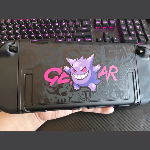 Anime Pokemon Gengar Holder Case For Nitendo Switch 2 Cartoon Removable Handle Holder Protective Cov