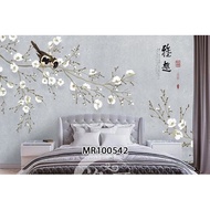 WALLPAPER DINDING MURAL PHOTOWALL DINDING MOTIF BUNGA SAKURA NATURAL