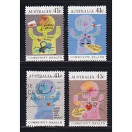 Set of 4 Australian Postal Stamps - Community Health | Australia - Community Health 1990 (4) | Used/