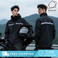 Motorcycle Raincoat Reflective Outdoor Waterproof Rain Jacket Motorbike Rainwear反光雨衣