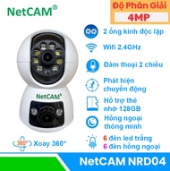 Camera WIFi NetCAM NRD02 4MP Ống Kính Kép (2MP + 2MP) Xoay 360 Độ Đàm Thoại 2 Chiều Theo Dõi Chuyển