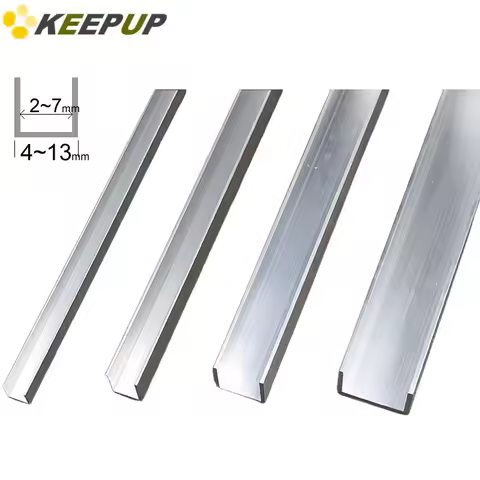 6063T5 U shaped aluminum channel Equilateral groove aluminum Inner width 2 3 4 5 6 7 mm OW 4 5 6 7 8