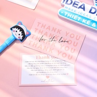 [MULTIPLE COLORS] Thank You Card, Thank You Card, Thank You Card - Size 9x5,4cm - Cute Pink Matte La