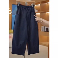 Classy Diagonal Bud Waist Elastic Waist Loose All-Match Fashion Harem Pants Casual Slimmer Look Cove