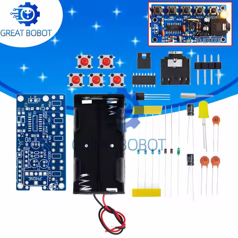 BS DIY Electronic Kit: Wireless Stereo FM Radio Receiver Module PCB, 76MHz - 108MHz , DC 1.8V - 3.6V