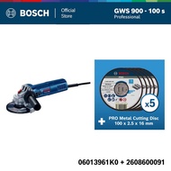 BOSCH ชุดสุดคุ้ม GWS 900-100 S และ ใบตัด 4" 2.5 mm. x 5