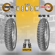 Motorcycle Tire Package NOUVO SKYWAVE HAYATE SWALLOW VENOM 70/90-16 + 80/90-16 Tubeless