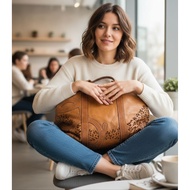 [PRELOVED] Genuine Leather Leather Shoulder Bag Brown Katb0l 0rigin4l Br4nd Puri vi ca ti0n G4r c1a 