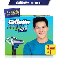 Gillette Flexi Vibe - 1 Razor Handle + 3 Blade/Cartridge Refills NEW [E-com Exclusive]