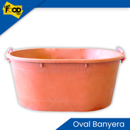 Industrial Grade Fish Crate High Impact Resistant Rubberized Tub Plastic Oval Banyera Heavy Duty Bas