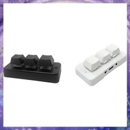 Z6MK321BT 3-Key Mini Customized Mechanical Keyboard Blue Switch USB+BT Dual-Mode Connection for Game