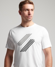 Superdry Train Active Lock Up T-Shirt-OPTIC