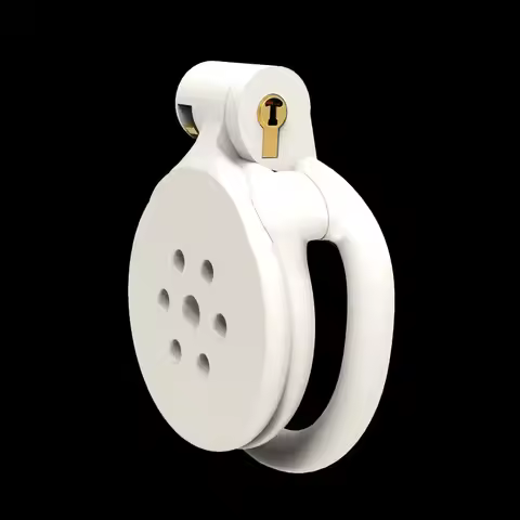 Flat Chastity Cage Carabiner Anti Escape Chastity Cages Abstinence White Master Servant Conditioning