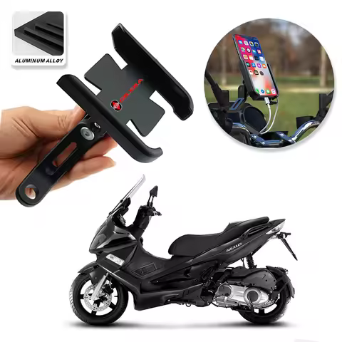 Motorcycle CNC Alloy Handlebar Bracket Mobile Phone GPS Navigation Holder For Gilera GP800 Fuoco Nex