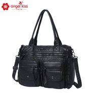 Angel Kiss Messenger Bag - Large Capacity Leather Shoulder Bag for Women