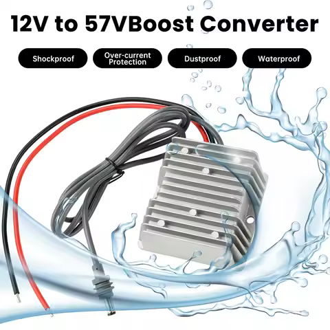 Power Supply Adapter 12/24V to 57V 4.5A DC Booster Power Module IP67 Waterproof Step Up Converter fo