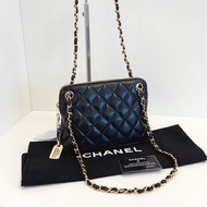 Chanel 康鵬銘牌雙鏈貝殼包小號 老香 vintage
