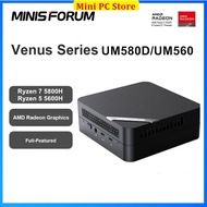 MINIS FORUM UM580D AMD Gaming Mini Computer Ryzen 7 5800H 4800H 5 5600H Windows 11 Pocket PC 2xDDR4 