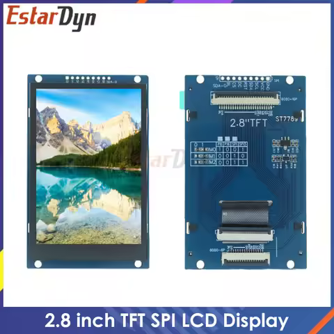 Estardyn 2.8 inch TFT LCD Display 240*320 Drive ST7789V Interface SPI/8/16 Bit Parallel Port Module 