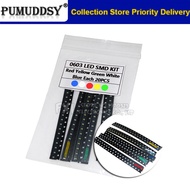100PCS=5 colors x 20pcs 1210 1206 0805 0603 LED Diode Assortment SMD LED Diode Kit Green/ RED / Whit
